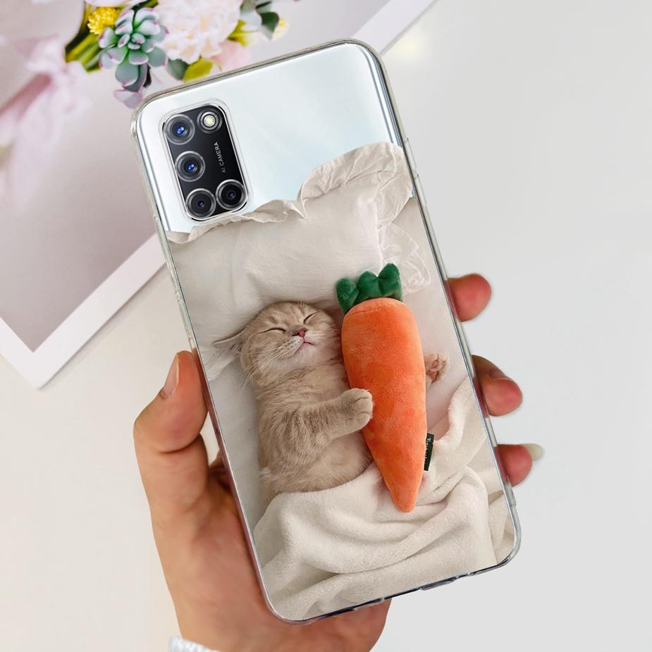 Чехол для Oppo A52 A72 A92 Милый Модный Расписной Чехол Прозрачные Силиконовые Чехлы для Телефона Для Oppo A72 A 52 92 OppoA52 OppoA72 Мягкие Fundas