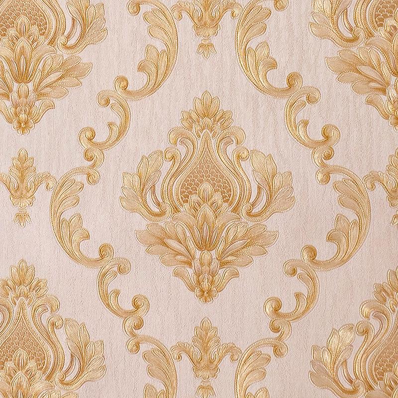 Темно-синие 3D европейские обои с крупными цветами, фон для спальни, гостиной, отеля, роскошные рельефные обои «Дамаск»