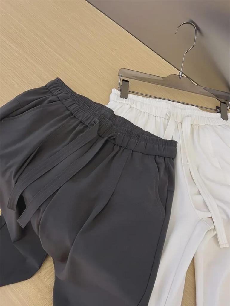 Мужские классные летние зауженные брюки-шаровары с защитой от морщин