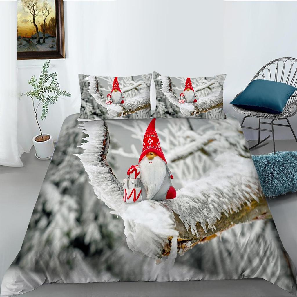 Комплект постельного белья с 3D рождественским принтом, домашнее постельное белье, уникальный дизайн, покрывала, роскошный комплект постельного белья, подарок