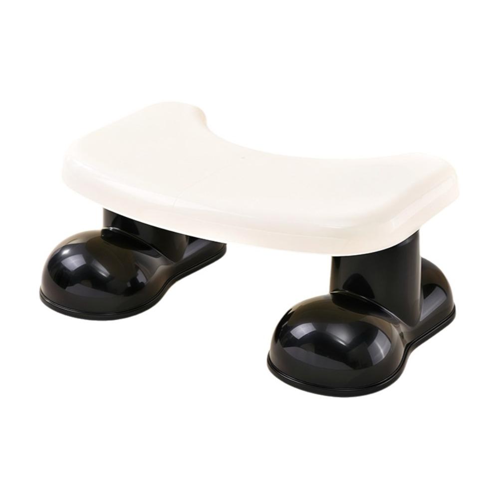 Plastic Toilet Stool Sturdy Poop Stool Comfortable Anti-Slip Seat Stool for Adults