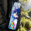 1PC Vibrant Blue Hair Anime Girl Character Art 750ml Color Plastic Sports Water Bottle Leakproof Flip Straw Lid Suitable for Sports Office Home Use