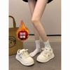 Зимний супер огонь Мейяр маленькие белые туфли женская обувь 2025 новые бархатные две хлопковые туфли кеды повседневная спортивная обувь