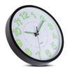Modern 12inch Glow in The Dark Clock Energy-Saving Non-Ticking Silent Quartz Clock Hanging Plastic Wall Clock Bedroom