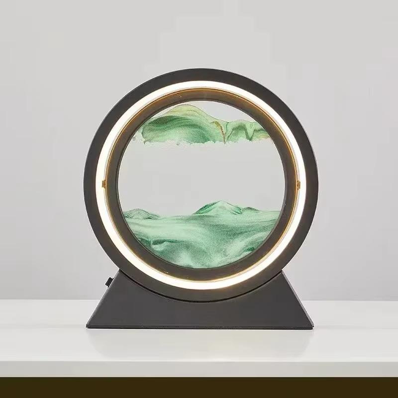 Песочный пейзаж Кинетическое песочное искусство Картина из песка Песочные часы Настольная лампа Динамичные песочные часы Движущаяся песочная живопись Текучий песок Домашний декор