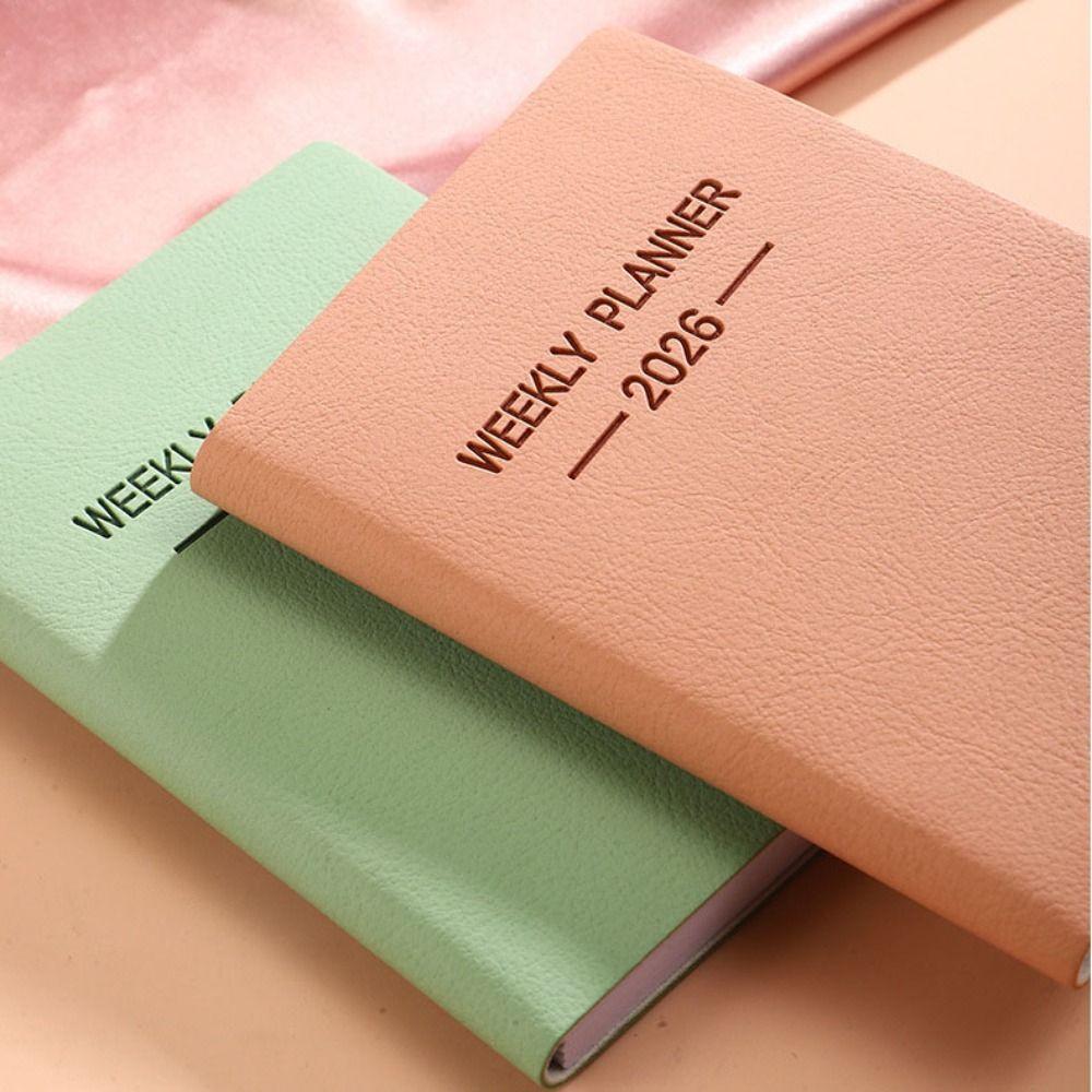 Softside 2026 Agenda Book Portable Journal Notebook Schedule Writing Pads A7 To Do Planner  Student