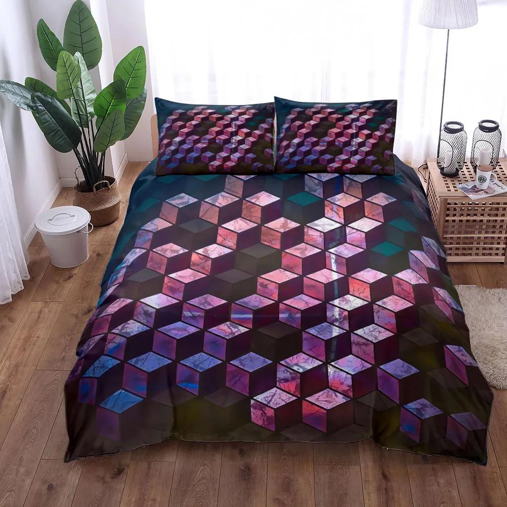 Retro 70S Plate Vintage Duvet Cover Set King Queen Double Full Twin Single Size Bed Linen Set