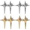 4pcs New Fashion Cross Star Waist Buckle Adjustable Pants Clips Waist Tightener No Sewing Metal Button Snaps for Jeans Decor