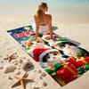 1PC Custom Name Christmas Cats Gifts Beach Towel Highly Absorbent And Sand-Resistant Towel for Swimming, Pool, Yoga, And Travel Lightweight