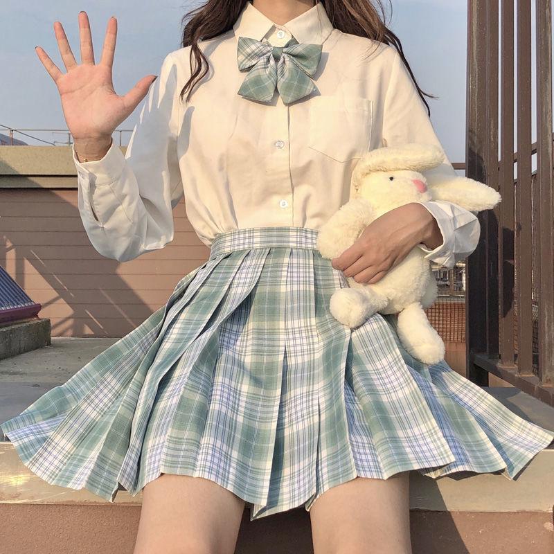 Japanese Sailor Suit Skirt: Spring/Summer Pleated Academic Uniform Set