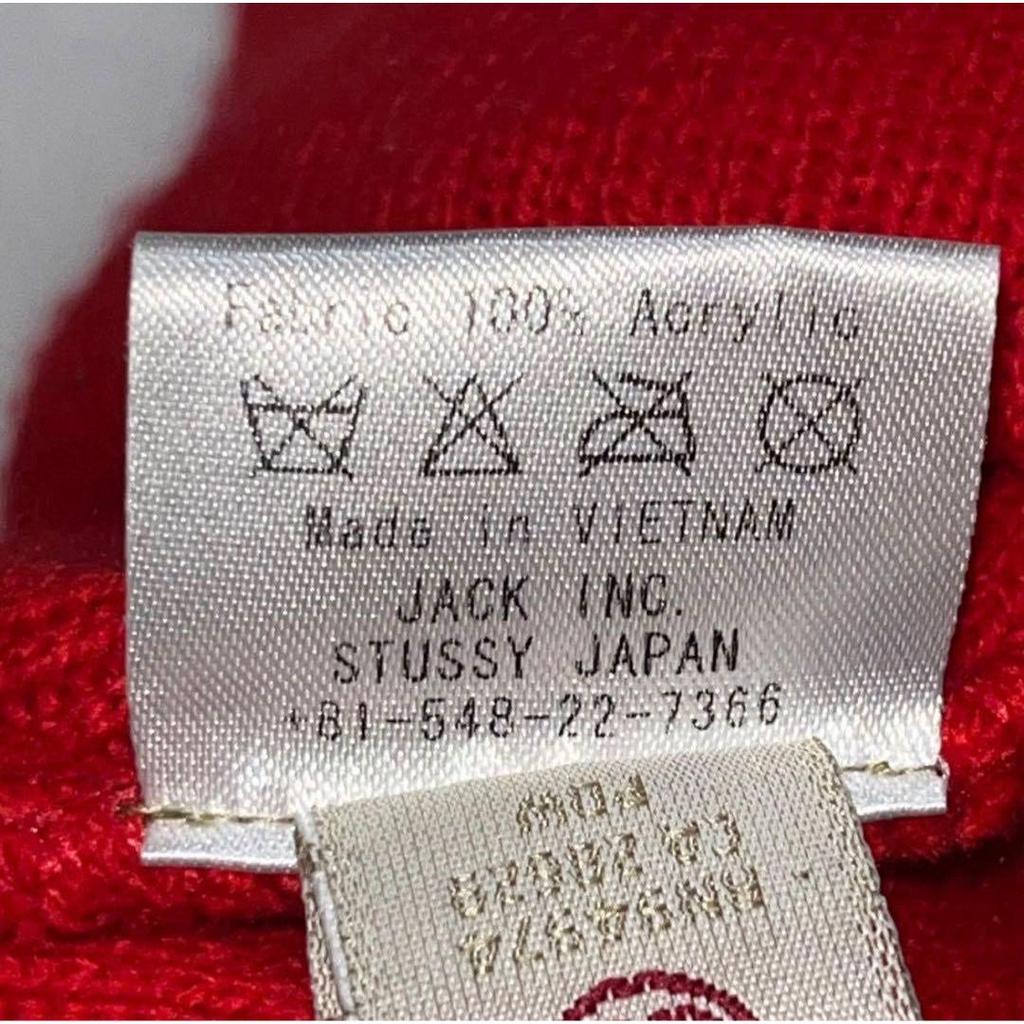 Б/у красная вязаная шапка Stussy популярная модель