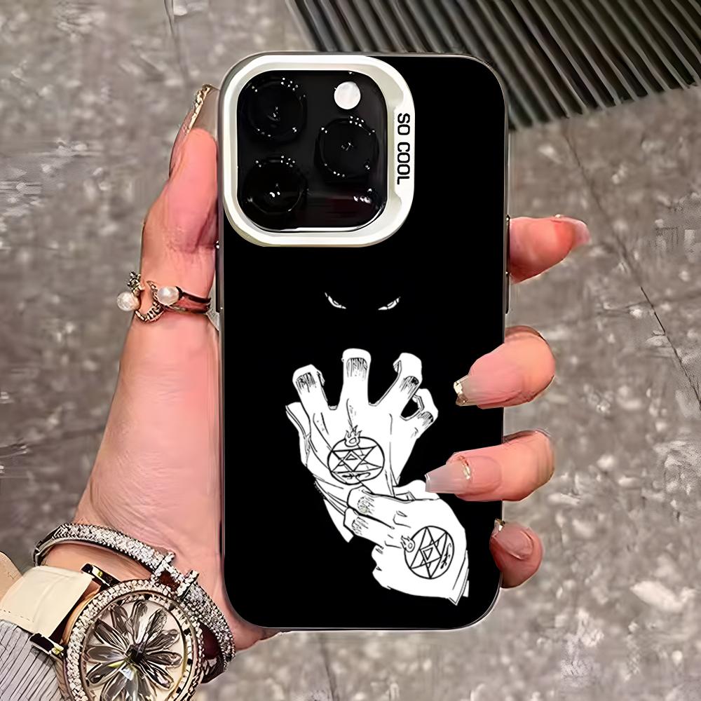 Чехол для телефона Fullmetal Alchemist Janpan Anime Для IPhone 17 Pro Max 16 Pro Max 15 14 13 11 12 Mini Xs X Xr 7 8 Plus Se Цвет Сильвер