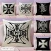 W-West Coast C-Choppers Наволочка Летняя Прохлада Льняная Ткань Двусторонняя Печать Чехол для Подушки Диван Домашний Декор Подарок