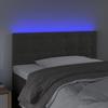LED Headboard Dark Grey 80x5x78 88 cm Velvet