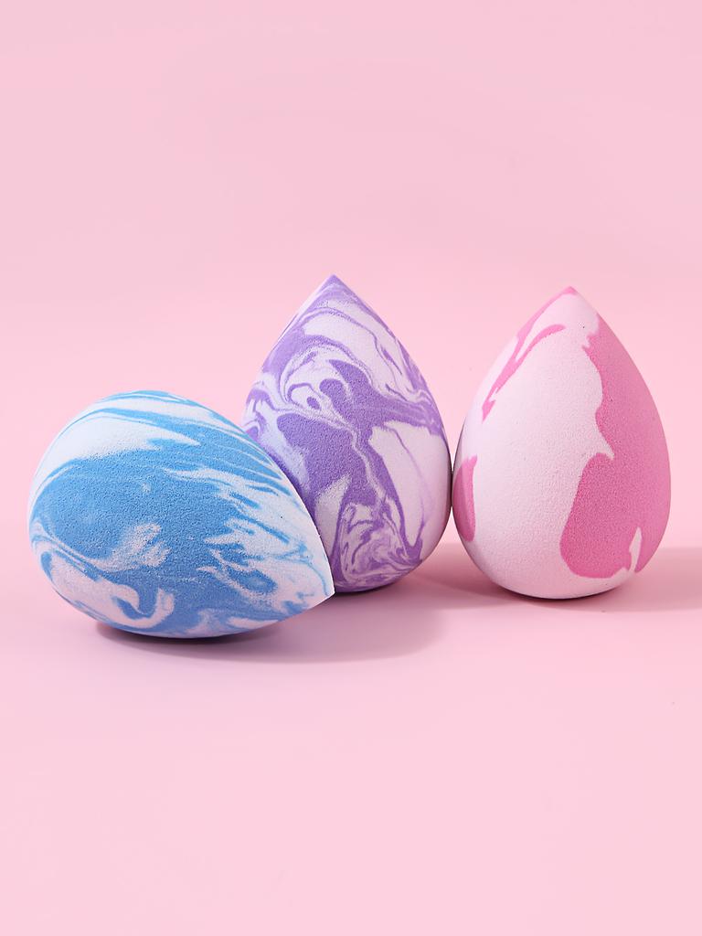 3PCS Two-color Makeup Egg Foundation Makeup Sponge Powder Puff Multi-function Dry and Wet Dual-use Super Soft Sponge Makeup Eggs