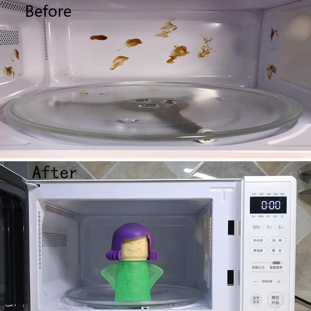 Angry Mama Пароочиститель для микроволновой печи, Просто добавьте уксус и воду, Зеленый