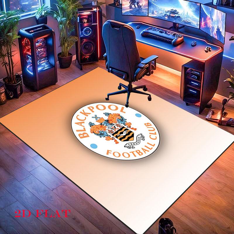 Blackpool F.C Poster Carpet Rug for Living Room Bedroom Home Sofa Decoration,Kids play Nonslip Floor Mat