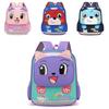 Cute Kids Backpack With Nylon Material And Animal Pattern For Kindergarten Use