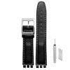 ZHUOLEI Swatch Watch Strap, 17mm/19mm, Includes 3 Spring Bars, Spring Bar Remover, and Box