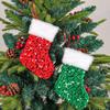 Sequin Christmas Socks Xmas Tree Hanging Ornaments Christmas Decorations Xmas Candy Gift Bag Navidad 2025 Party Home Decor