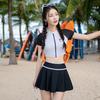 South Korea ins new swimsuit women's conservative skirt split sports belly and thin holiday hot spring swimsuit