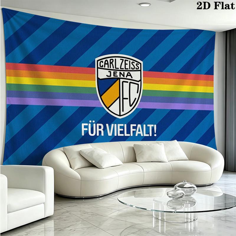 FC Carl Zeiss Jena Wall Tapestry Aesthetic Wall Hanging Printed Fabric Blanket Decorative Tapestries for Bedroom Living Room Home Decor