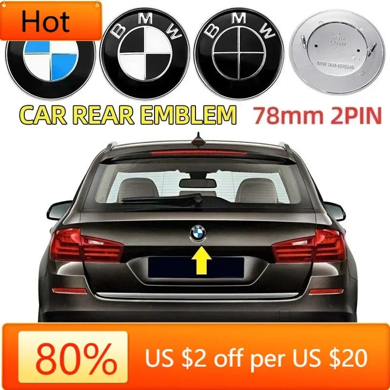 New 2025 1pcs 78mm 2 Pins 51141970248 Car Rear Boot Trunk Emblem Badge Logo Accessories for BMW E66 E53 X5 E71 F25 E70 F26