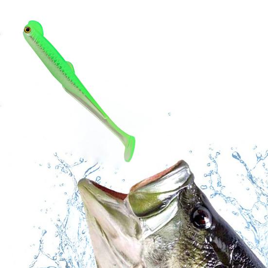 10 шт. Рыболовные приманки Мягкие приманки Реалистичный вид Естественная игра T-образный хвост Искусственные приманки Свимбейты Рыболовные снасти