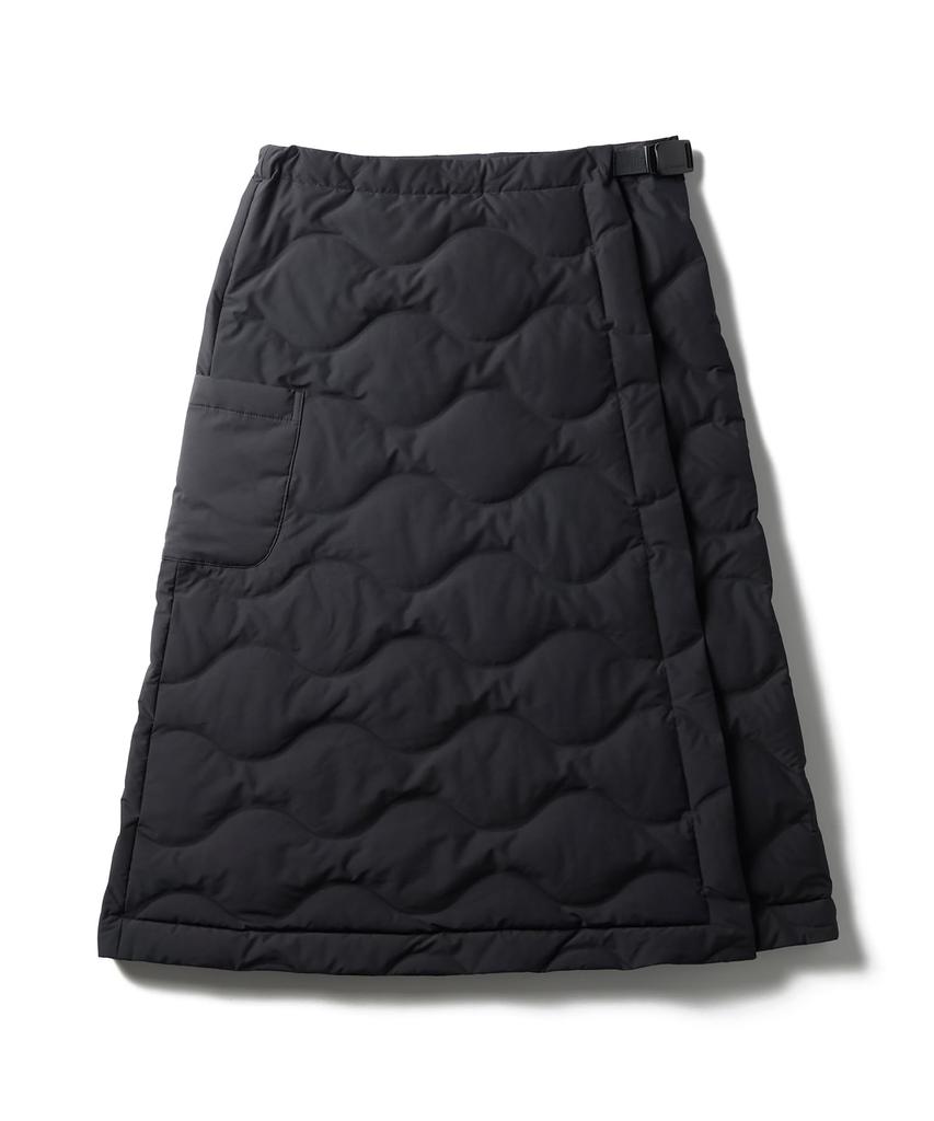 Snow Peak Seamless Quilted Down Wrap Skirt Skirt Bottoms Black 2 SK-25AW004 Women's