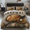 3 предмета постельного белья с бейсбольным рисунком, для девочек, подростков и спальни взрослых, 1*пододеяльник+2*наволочки, для односпальной кровати