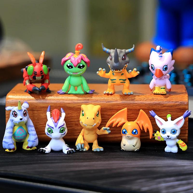 Набор из 9 шт. Фигурки Модели Аниме Digimon Digimon Adventure Статуэтки Коллекционные Украшения Куклы Игрушка Подарки на День Рождения Подарки