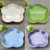 5.5inch Plum Blossom Small Plate Sauce Plates French Cool Color Cake Dish Gradual Spit Bone Dishs Tableware Ceramic Dessert