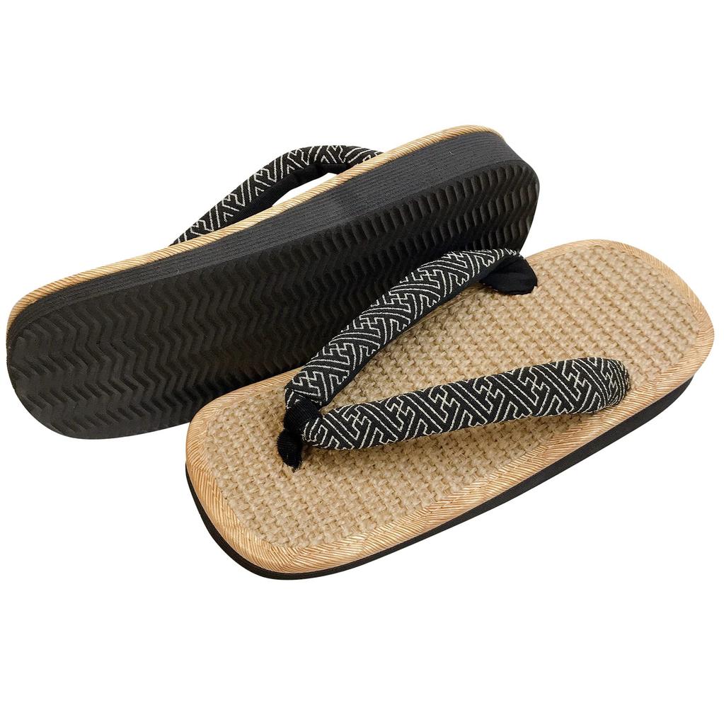 Эдотен Гэта Изготовлены из Натуральной Конопли Дзори Черная Губка Японский Узор Саая Размер L Сандалии, Япония, Верхняя Одежда, Сандалии в Японском Стиле, Подошва,