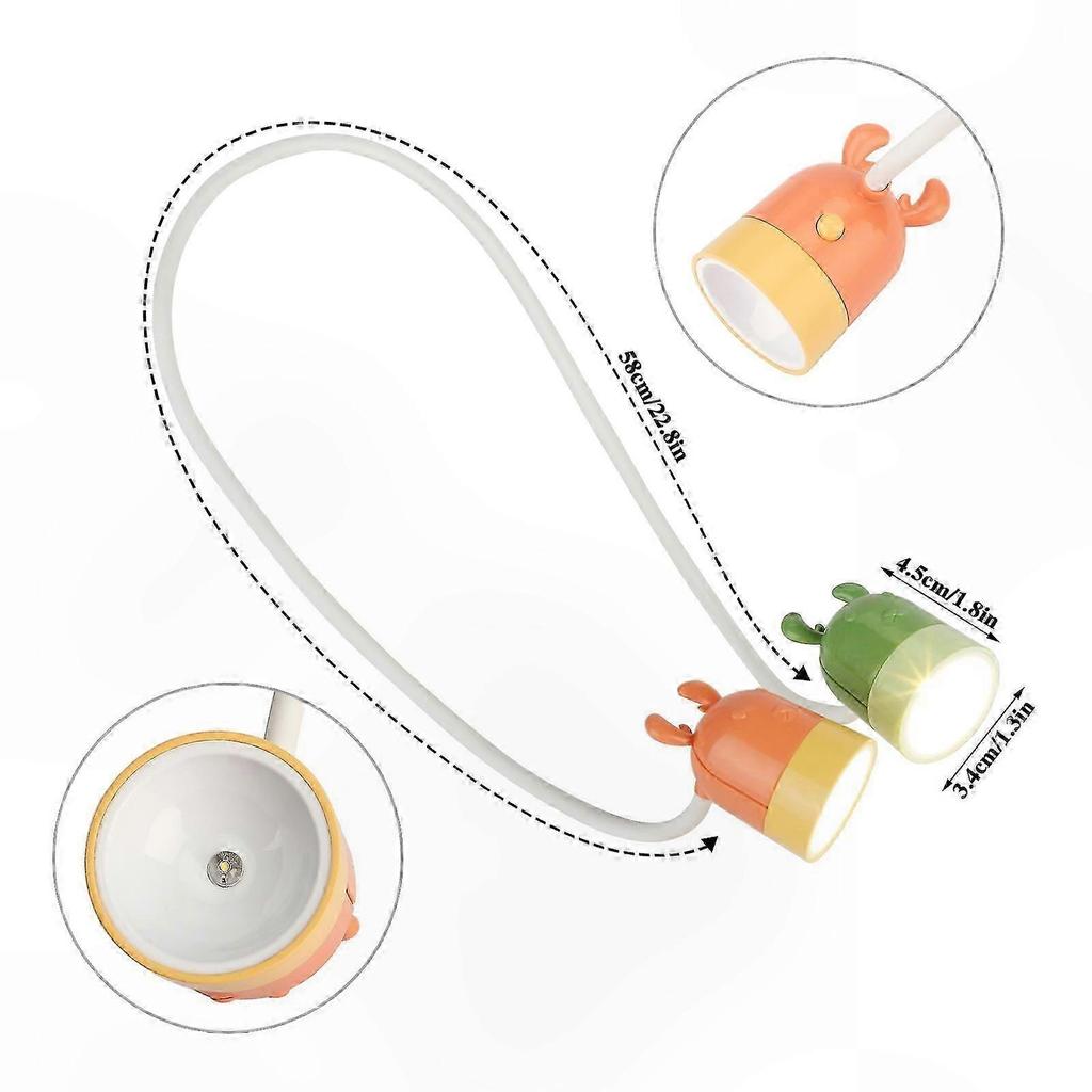 Flexible LED Neck Light for Bedtime Reading, Hands-Free Design with RGB Colors, SOS Function and Timer Feature