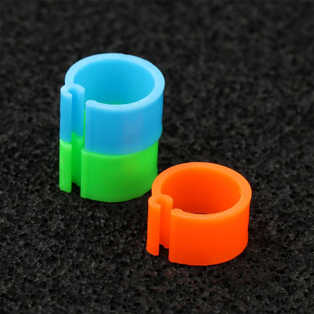 100 Pcs Colorful Bird Animal Leg Band Rings Poultry Clip
