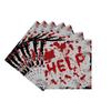 9-Piece Scary Bloody Hand Print Disposable Tableware Set Halloween Scary Decorations For Bloody Good Time (Serves 16)
