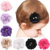 Привлекательные шифоновые заколки с цветами на каждый день Легкие легко носить Детские заколки для волос со стразами и искусственным жемчугом