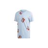 Originals Trefoil Aop Diag Tee Casual Sports Round Neck Short Sleeve T-Shirt Men Tops Light-Blue FM3343