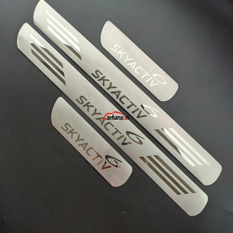 For Mazda 6 Atenza Car Styling Sticker Stainless Steel Door Sill Strip Accessories Scuff Plate Pedal  2016 2017 2018