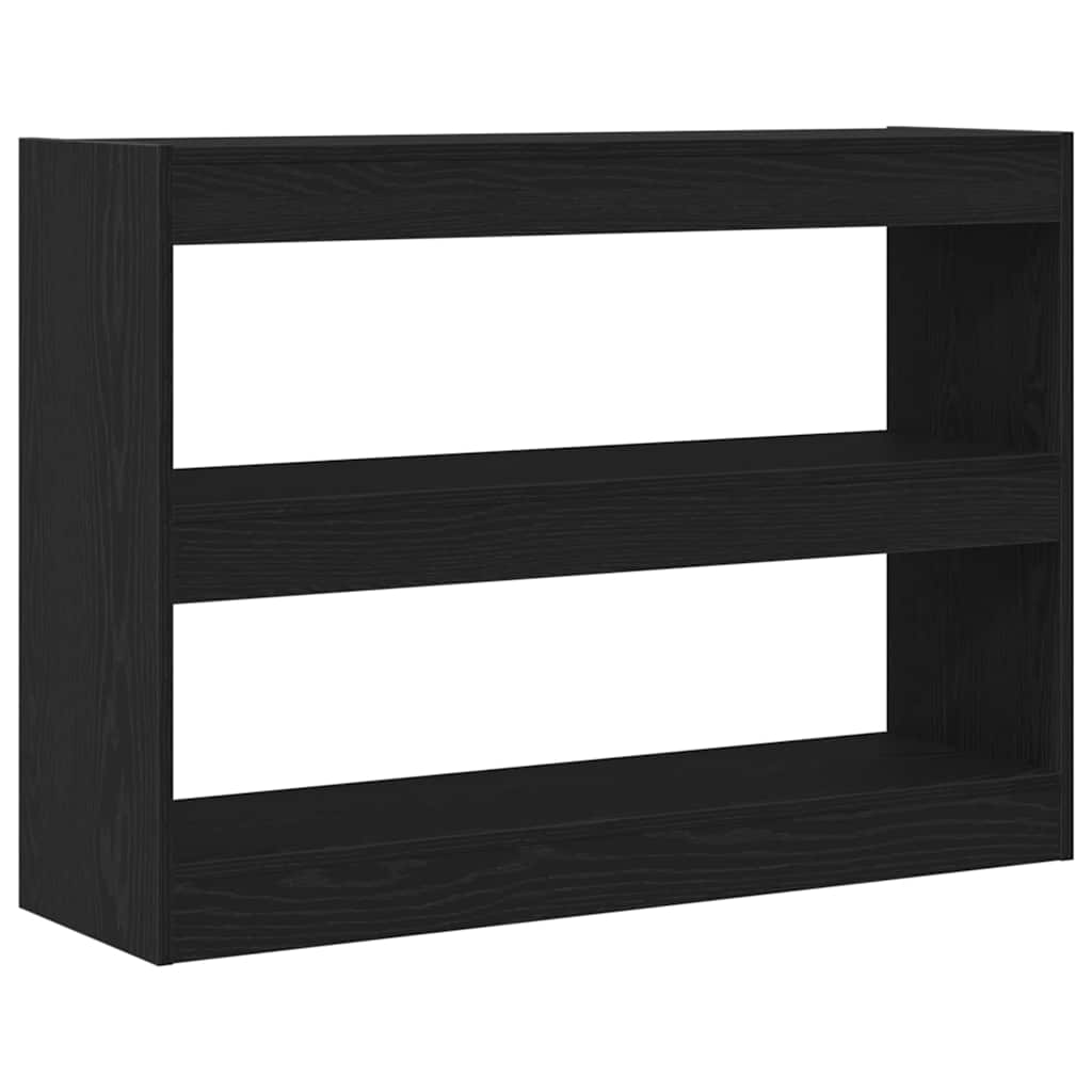Bookshelf Black Oak Effect 100 x 30 x 72 cm Engineered Wood