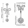 Bow Knot Butterfly Navel Jewelry Dangled Design Belly Rings Crystal Zircon Piercing Belly  Seaside