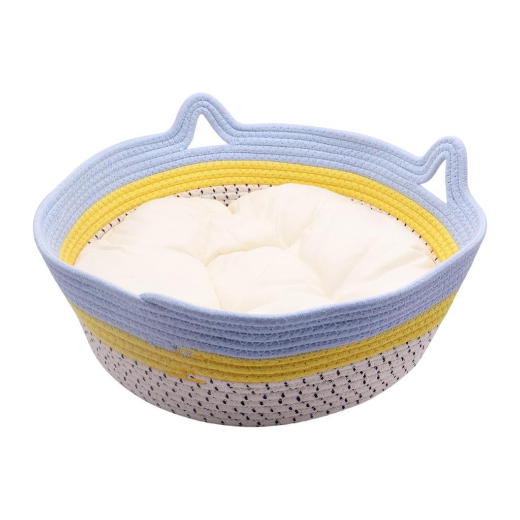 Woven Cat Bed, All- Pet Bed, Cotton And Linen, Detachable And Washable Cat Bed, Sleeping Mat, Dog Bed, Summer Cool Bed