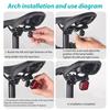 Bicycle Tail Light with Brake Sensor Waterproof USB Rechargeable MTB Road Mountain Bike Seatpost Saddle Mount Night Riding Warning Rear Lamp