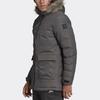 Adidas Xploric Parka Windproof Warm Hooded Cotton Jacket Men Outerwear Gray-Green DZ1432