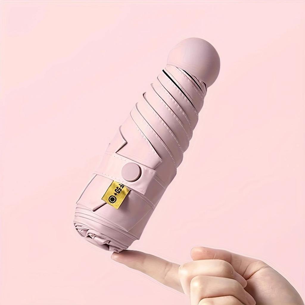 1 шт.-Маленький складной зонт от дождя Мини карманный Девочки Устойчивый к УФ-лучам Водонепроницаемый Портативный Дорожный Женский Зонт