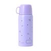 Sanrio 2-Way Stainless Steel Bottle, Kuromi, for Kids, Insulates Hot or Cold Drinks, Capacity: 620mL (Cup), 670mL (Direct Cap), Includes Name Space, P