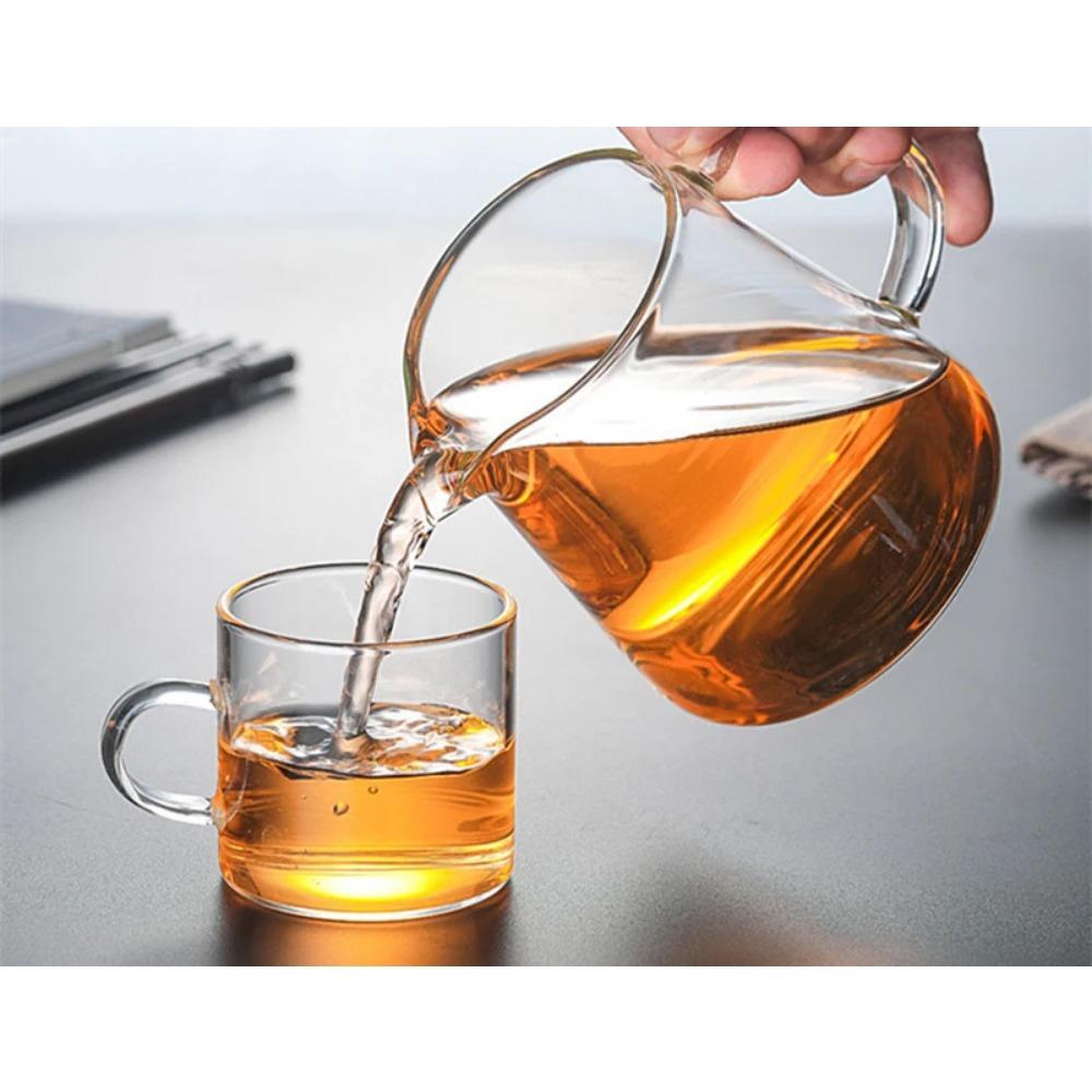 Heat-resisting Clear Glass Tea Pot Fair Cup Cha Hai Teapot With Infuser Puer Tea Brewing Kettle Pu Erh Gaiwan Set Pots Teapots
