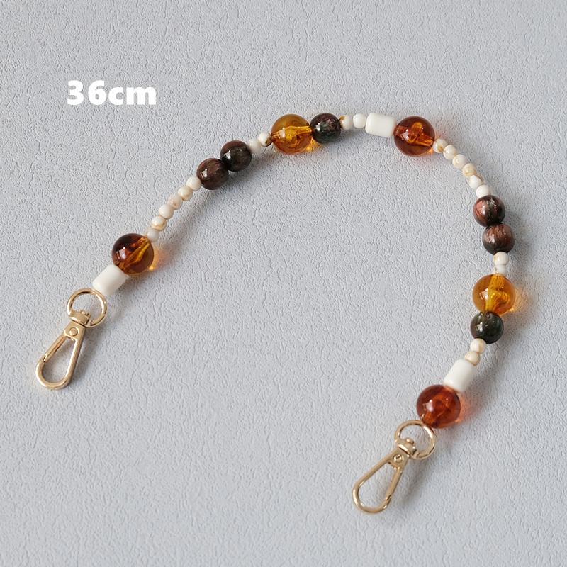 Новая модная женская сумка, аксессуар, съемные янтарные цепочки из бисера, синий акриловый роскошный ремешок, женская сумка, цепочка с ручкой на плечо