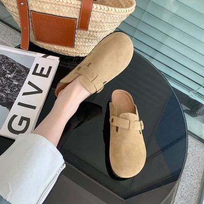 ~ Ленивые ретро баотоу полутапочки на толстой подошве с одним педальным ремешком, уродливые Boken крутые тапочки