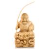 Hanro Art Sculpture Buddha Statue Ebisu Seven Lucky Gods Wood Carving Ornament Tsuge Tree Good Luck Invitation Prosperous Business Good Fortune Lucky